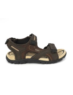 Geox Sandalo Uomo Strada Sport 3 Velcro Testa di Moro