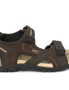 Geox Sandalo Uomo Strada Sport 3 Velcro Testa di Moro
