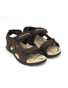 Geox Sandalo Uomo Strada Sport 3 Velcro Testa di Moro