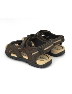 Geox Sandalo Uomo Strada Sport 3 Velcro Testa di Moro