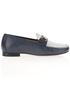 Ara Shoes Mocassino Vaschetta Cucita Morsetto Spilla Bianco Blu