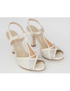 Emanuela Passeri Sandalo Charleston Rombi Glitter Multi Argento