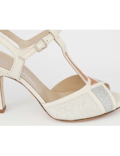 Emanuela Passeri Sandalo Charleston Rombi Glitter Multi Argento