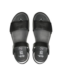 Ara Shoes Sandalo Zeppa Doppio Velcro Plantare Estraibile Nero