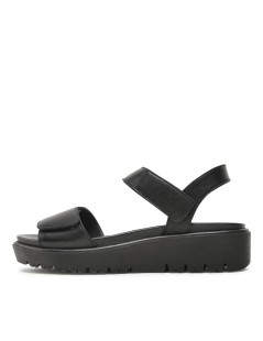 Ara Shoes Sandalo Zeppa Doppio Velcro Plantare Estraibile Nero