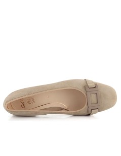 Ara Shoes Ballerina Tacco Medio Accessorio Sabbia