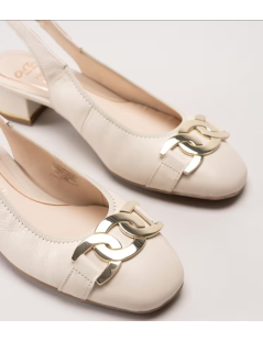 Ara Shoes Slingback Accessorio Catena Fibbia Elastica Burro