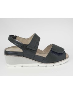 F.lli Tomasi Sandalo Comfort Plantare Estraibile Velcro Blu