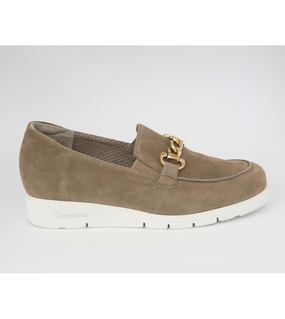 F.lli Tomasi Mocassino Comfort Plantare Estraibile Tortora