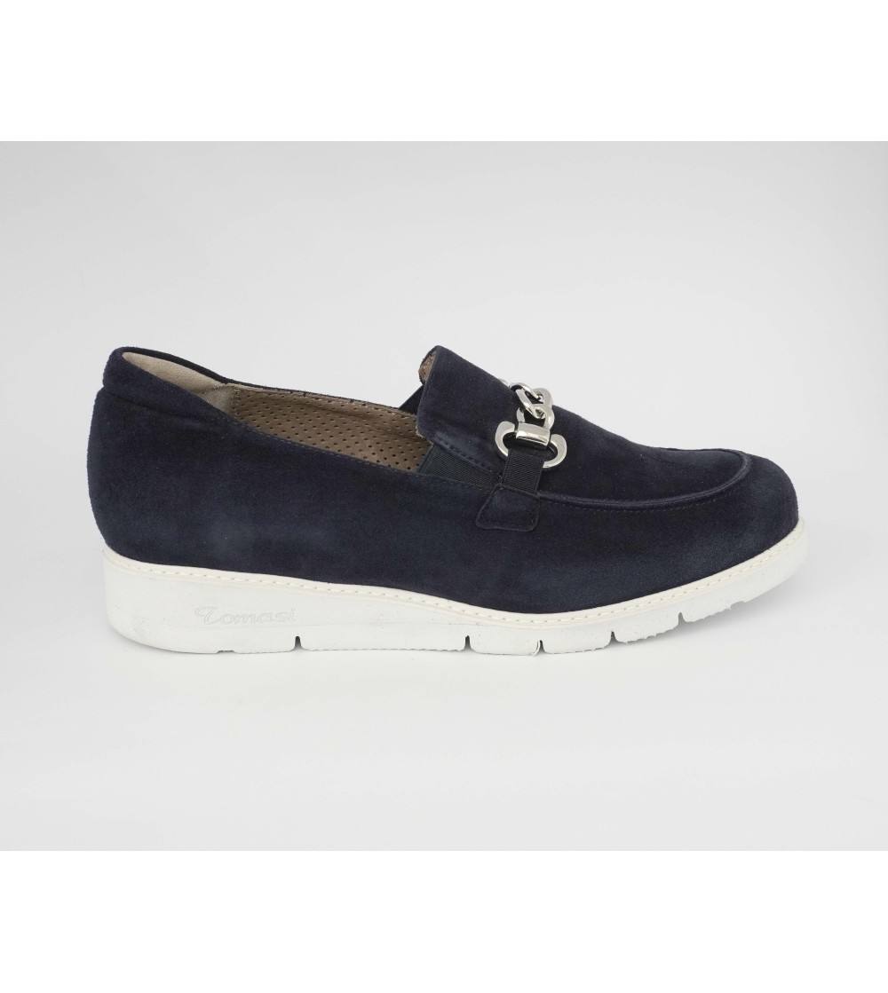 F.lli Tomasi Mocassino Comfort Plantare Estraibile Blu