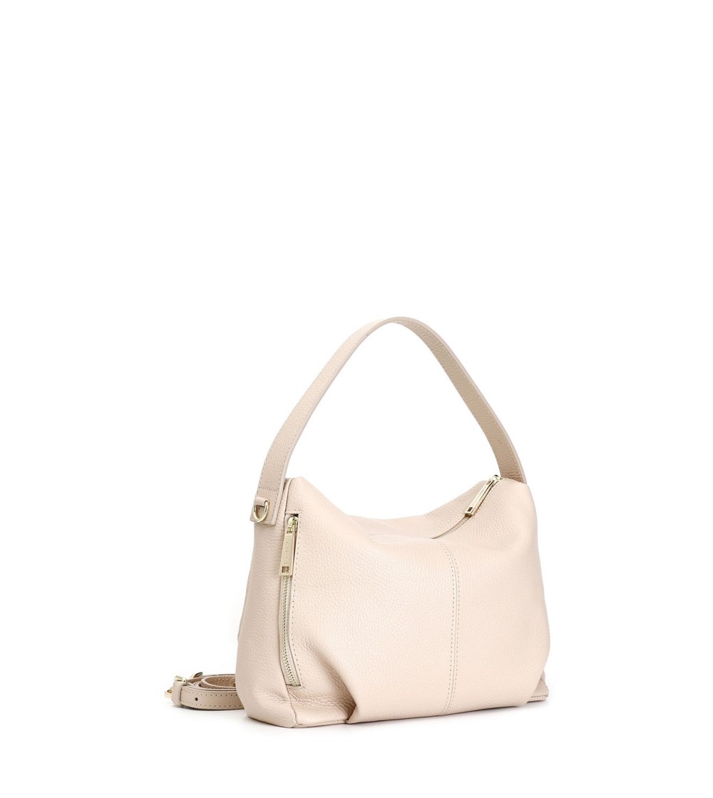 CAFèNOIR Borsa Mano Tracolla Zip Tasca Laterale Cipria