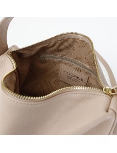 CAFèNOIR Borsa Mano Tracolla Zip Tasca Laterale Cipria