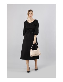 CAFèNOIR Borsa Mano Tracolla Zip Tasca Laterale Cipria