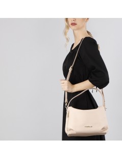 CAFèNOIR Borsa Mano Tracolla Zip Tasca Laterale Cipria