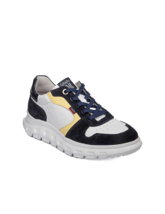 Callaghan SQUALO 2 Sneakers Dettagli Camoscio Fondo Medio Bianco Blu