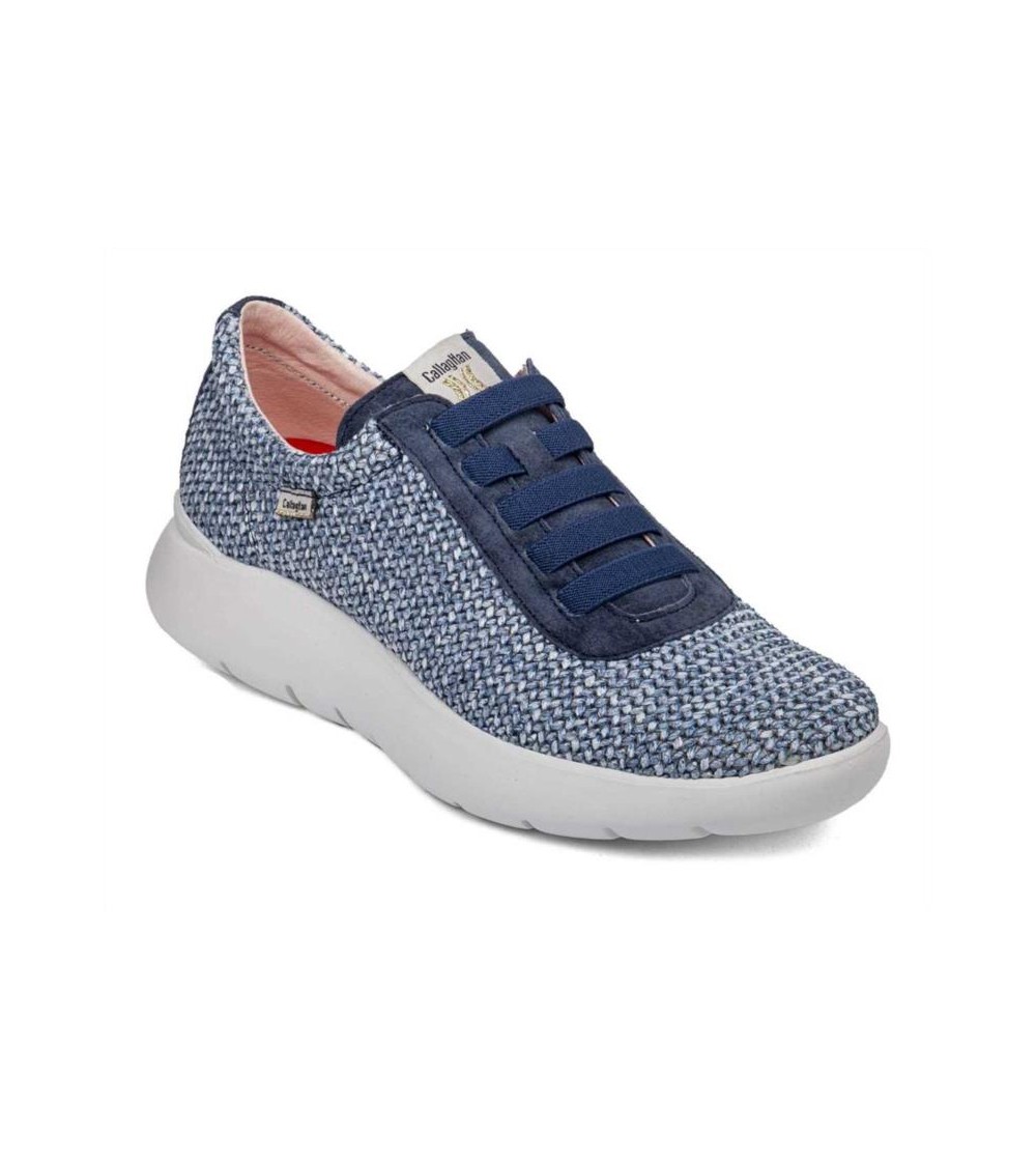 Callaghan NUBE Sneakers Dettagli Camoscio Lacci Fissi Elastici Blu