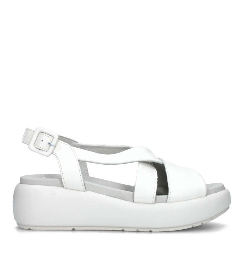 Callaghan SAN REMO Sandalo Multi Fasce Trasversali Fibbia Bianco
