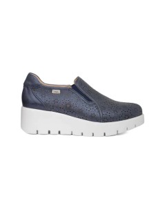 Callaghan AMAL Slipon Accollato Zeppa Alta Traforato Blu