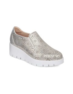 Callaghan AMAL Slipon Accollato Zeppa Alta Traforato Platino