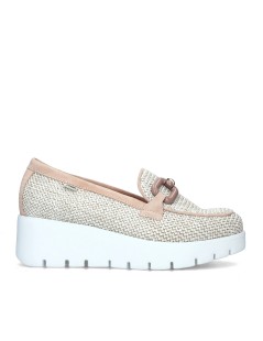 Callaghan AMAL Mocassino Zeppa Alta Intreccio Morsetto Sabbia Rosa