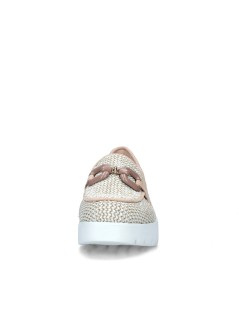 Callaghan AMAL Mocassino Zeppa Alta Intreccio Morsetto Sabbia Rosa