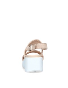 Callaghan BERA Sandalo Zeppa 2 Fasce Intrecciato Sabbia Rosa