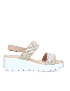 Callaghan BERA Sandalo Zeppa 2 Fasce Intrecciato Sabbia Rosa