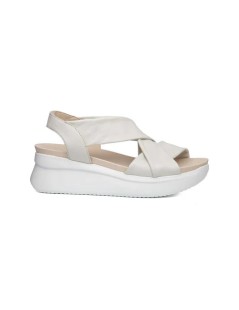 Callaghan LLANA Sandalo Zeppa Fasce Incrocio Tallone Elastico Bianco