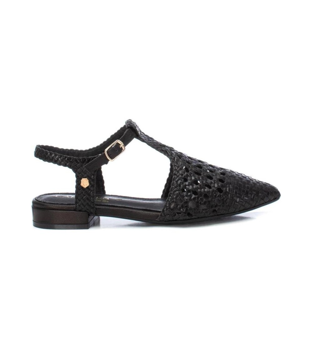 Carmela Slingback Punta Braccialetto Pelle intrecciata Nero