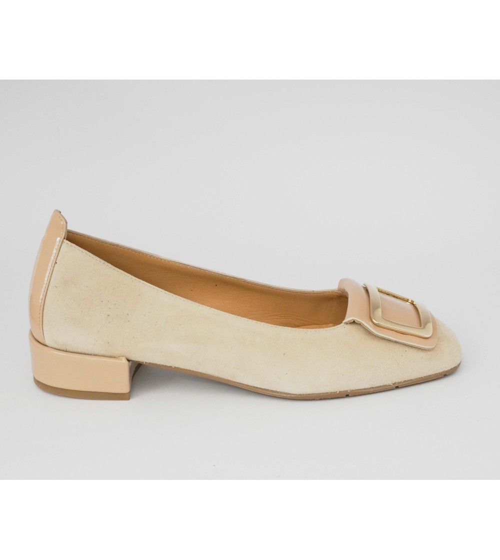 Cristian Daniel Ballerina Decollette Tacco Medio Nabuk Nudo