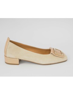 Cristian Daniel Ballerina Decollette Tacco Medio Nabuk Nudo