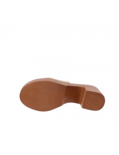 Cinzia Soft Ciabatta Fascia Zeppa Tacco Beige