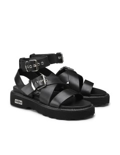 Cult Ziggy Sandalo Medio Braccialetto Incrocio Nero