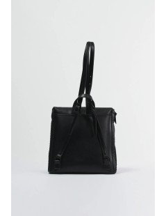 Cult Zaino Rete Pietre Patta Zip Tasca Zip Nero