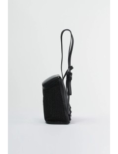 Cult Zaino Rete Pietre Patta Zip Tasca Zip Nero
