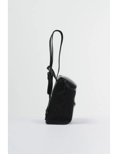 Cult Zaino Rete Pietre Patta Zip Tasca Zip Nero