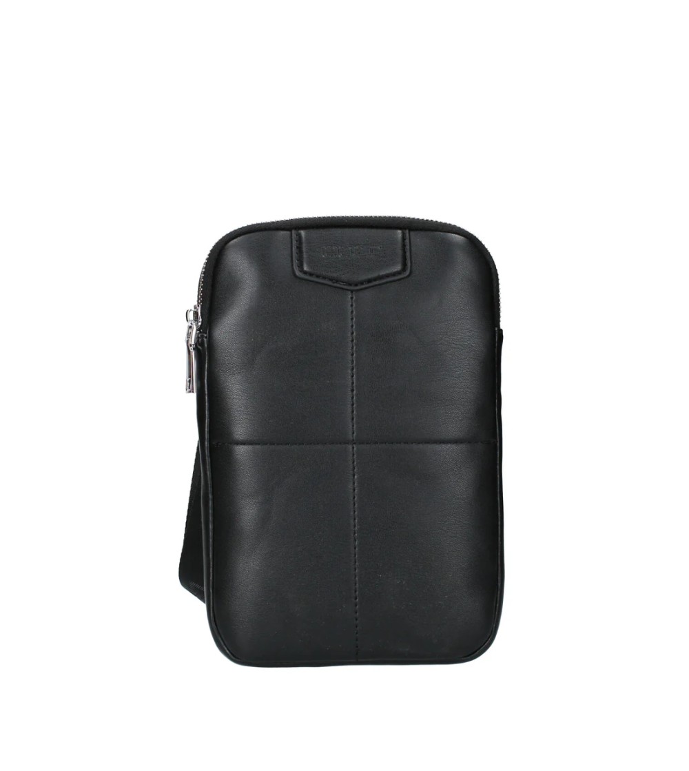 Cult Tracolla Piccola Tasca Zip Ricami Quadri Nero