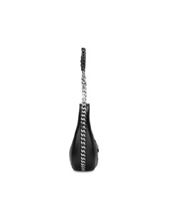 Cult Borsa Spalla Tracolla Catena Bicolore Zip Ciondolo Nero