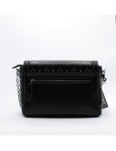 Cult Bags Trafori Borchie Spalla con Catena e Tracolla Nero