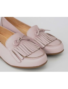 Carim Mocassino Slipon Vaschetta Frangia Nappa Rosa