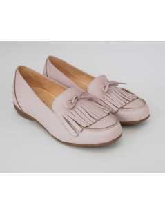 Carim Mocassino Slipon Vaschetta Frangia Nappa Rosa