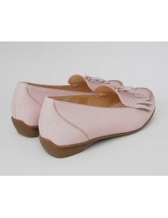 Carim Mocassino Slipon Vaschetta Frangia Nappa Rosa