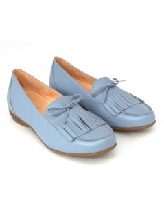 Carim Mocassino Slipon Vaschetta Frangia Nappa Indaco