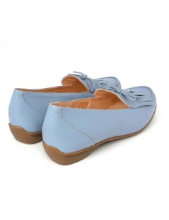 Carim Mocassino Slipon Vaschetta Frangia Nappa Indaco