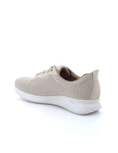 Enval Soft Sneakers Tessuto Dettagli Laminati Lacci Elastici Beige