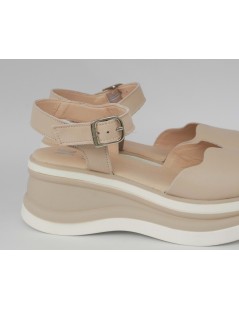 Callaghan Sandalo Zeppa Doppio Volume Braccialetto Pelle Rosa
