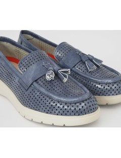 Callaghan Mocassino Donna Traforato Nappine Naplak Blu