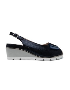 F.lli Tomasi Sandalo Fasce Trasversali Velcro Fibbia Estraibile Blu