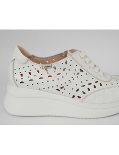 Callaghan Sneakers Zeppa Media Pelle Traforata Bianco