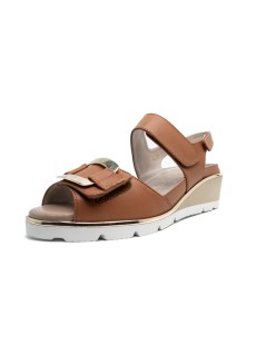 F.lli Tomasi Sandali Estraibile Zeppa 3 Velcri Spilla Braccialetto Cuoio